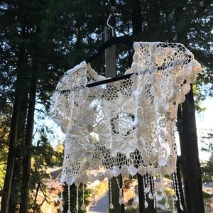 Crochet fringe cropped cover